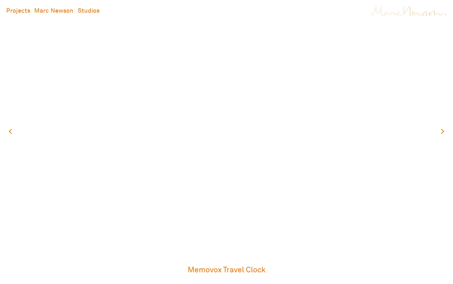 Marc Newson Ltd 页面快照